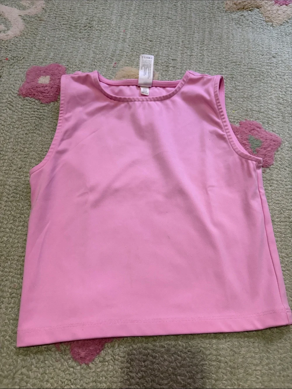 Girls Pink Sleeve less Top & Pastel Watercolor Skort Set